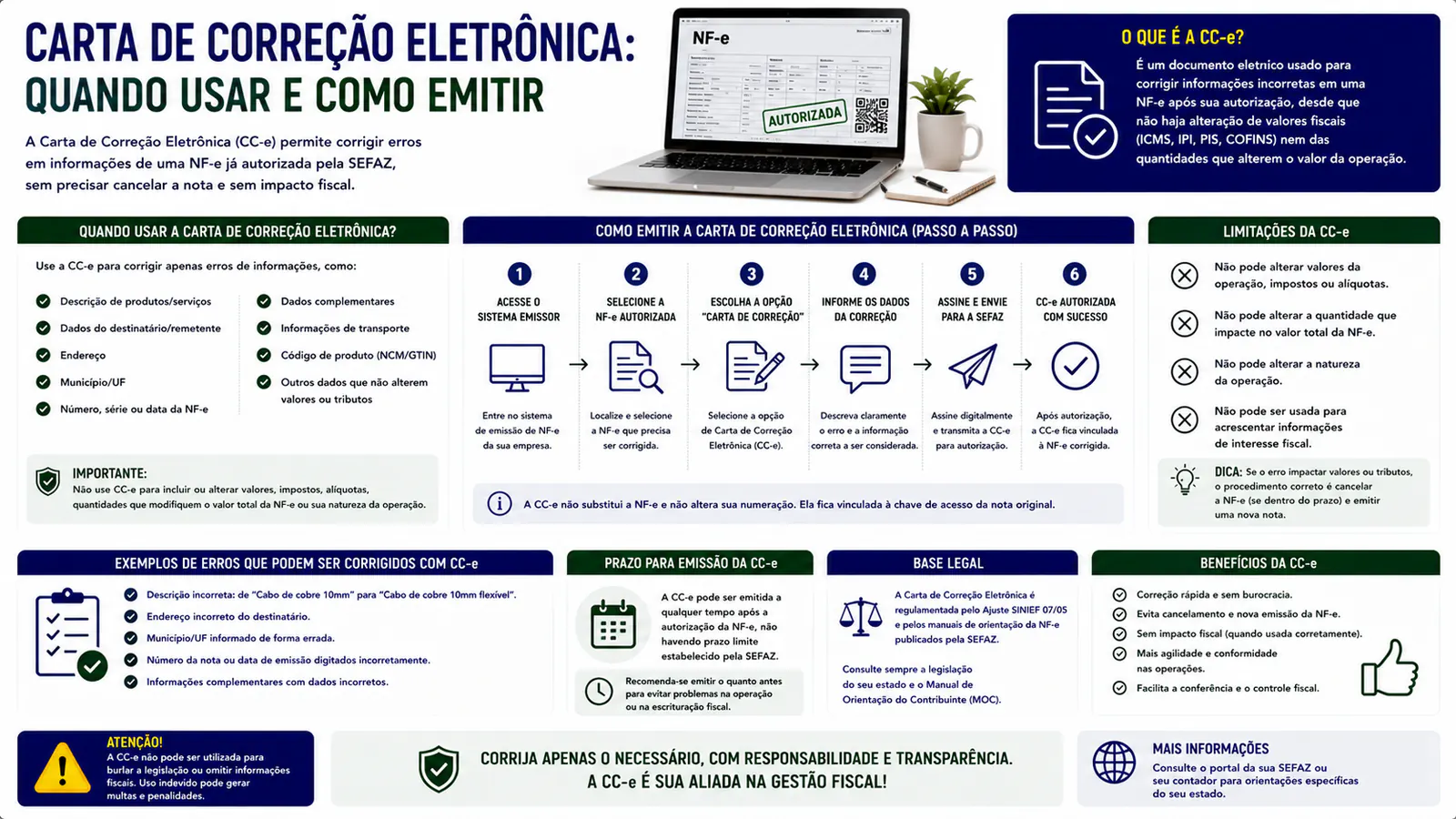 Carta de correção eletrônica: quando usar e como emitir