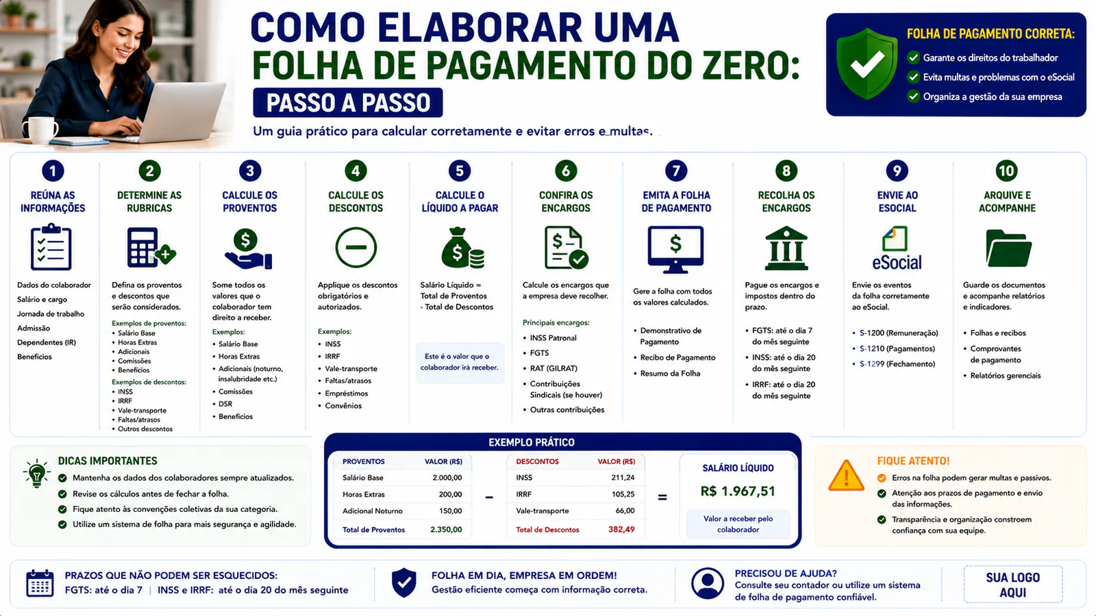 Como elaborar uma folha de pagamento do zero: passo a passo