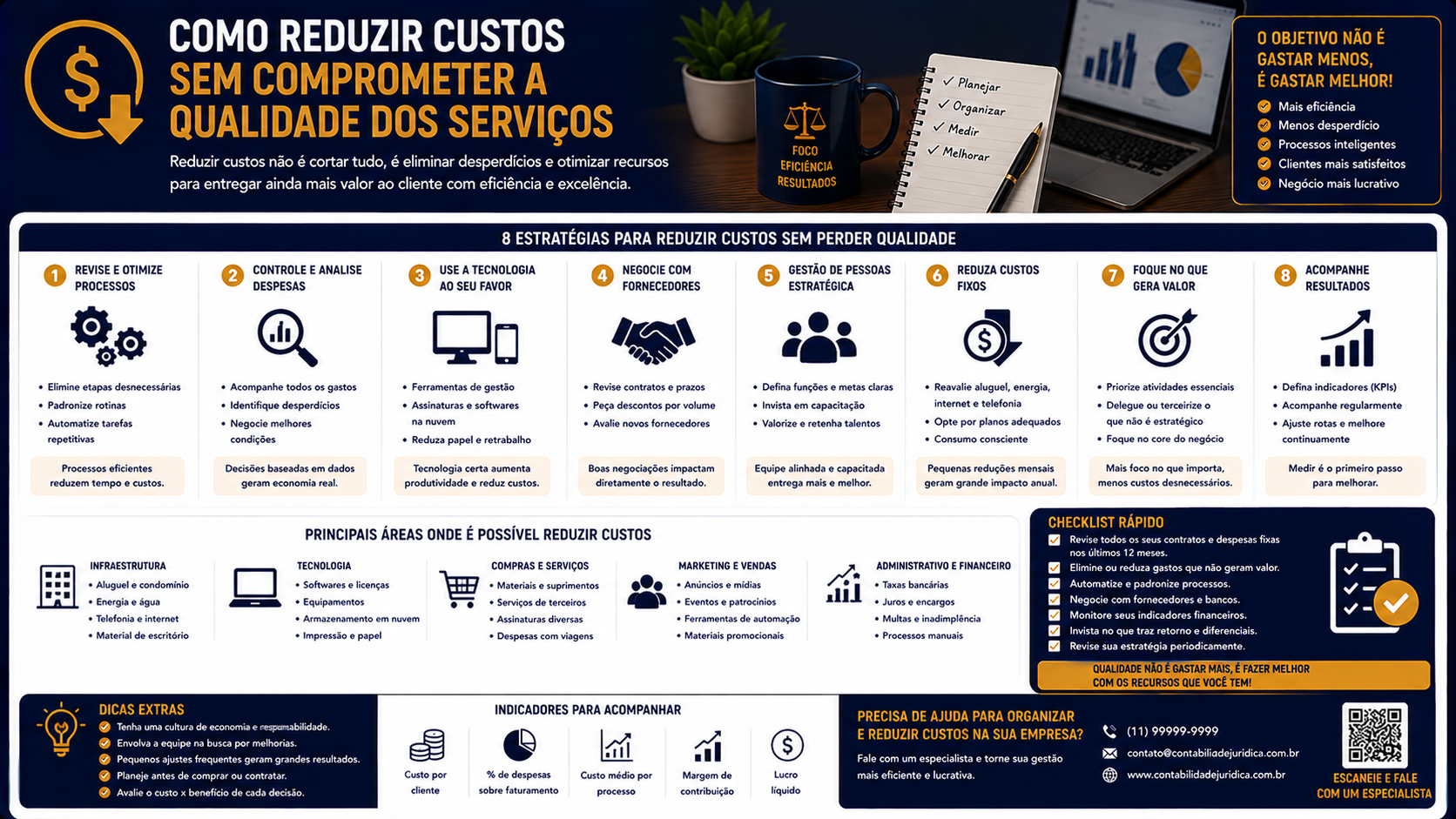 Como reduzir custos sem comprometer a qualidade dos serviços